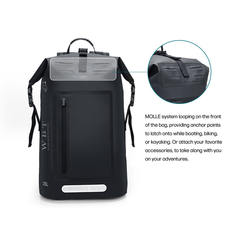 Load image into Gallery viewer, 35L Roll Top Waterproof Backpack
